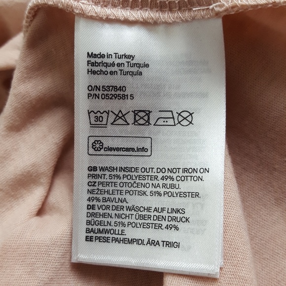 H&M Mauve Currently Offline Graphic Tee Shirt Top - Picture 5 of 5